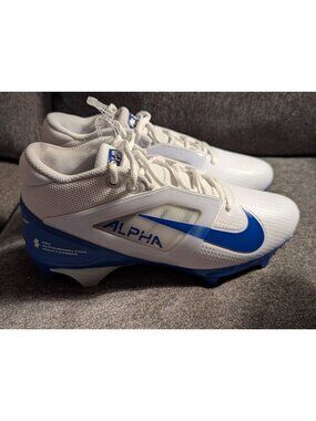 NWOB Nike Alpha Menace 3 Pro Football Cleats 7.5 White & Blue